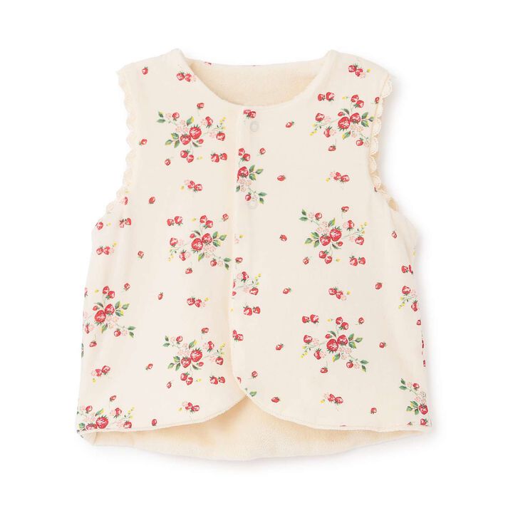 Wild Strawberry Reversible Vest [Organic] [Made in Japan],Pearl white, medium image number 2