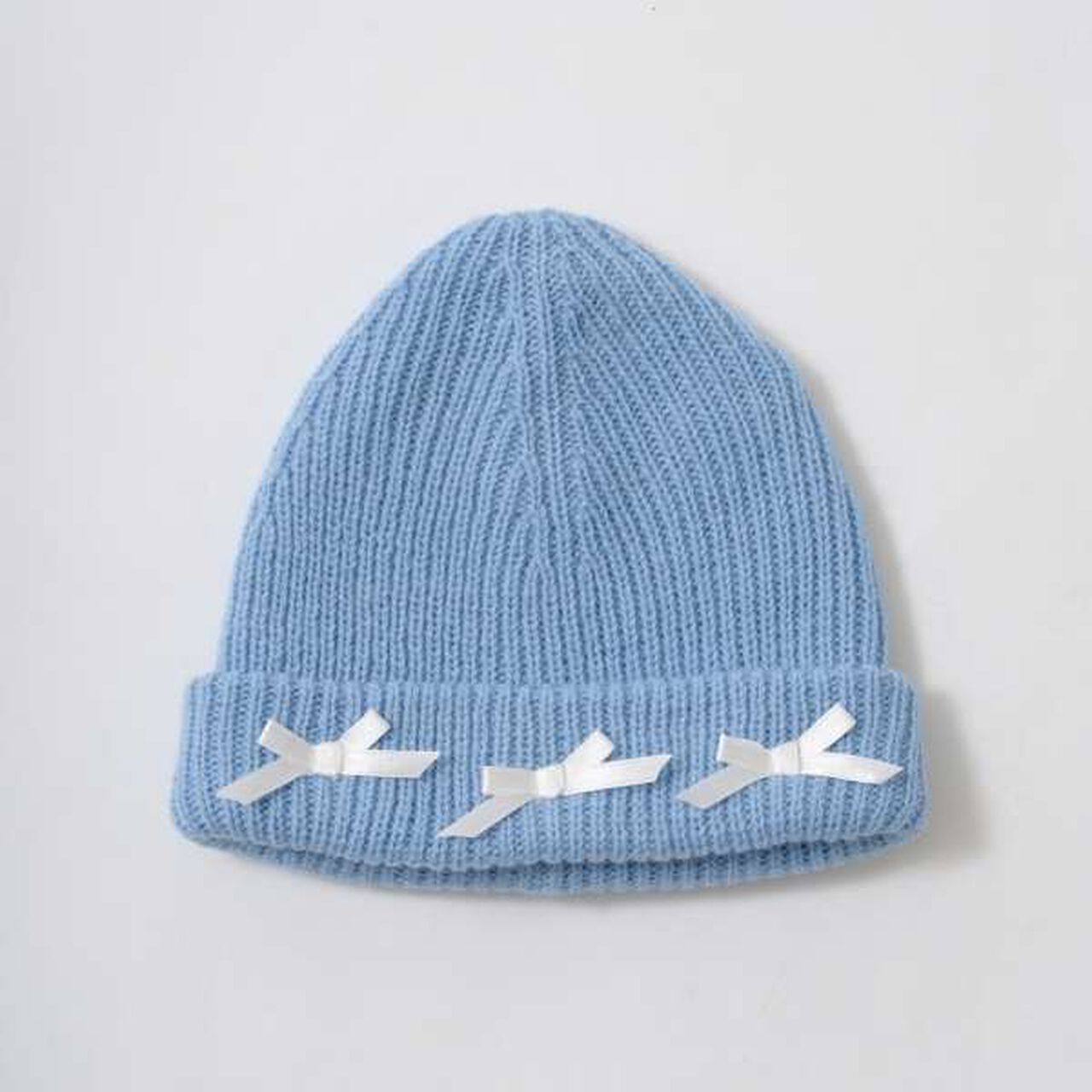 Ribbon Flower Assortment Knit Cap,Sax blue, large image number 18