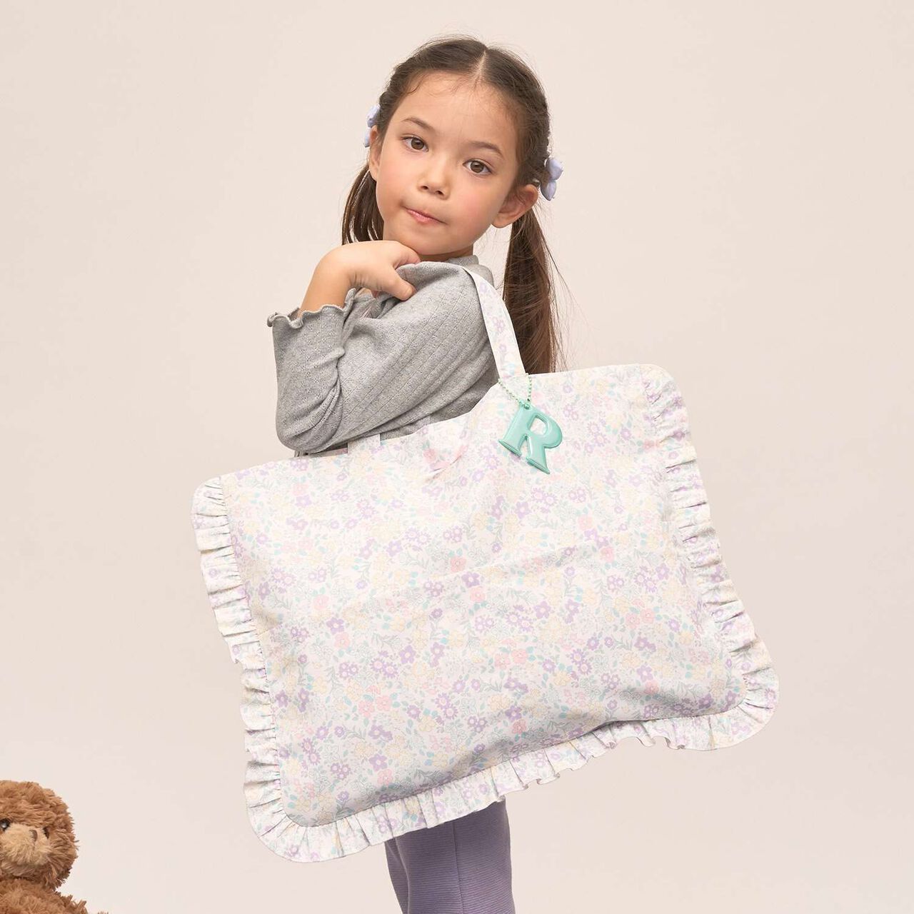 [School-Ready] [Water-Repellent, Anti-Stain, Durable, UV] Frill Lesson Bag with Ribbon,Lavender, large image number 24