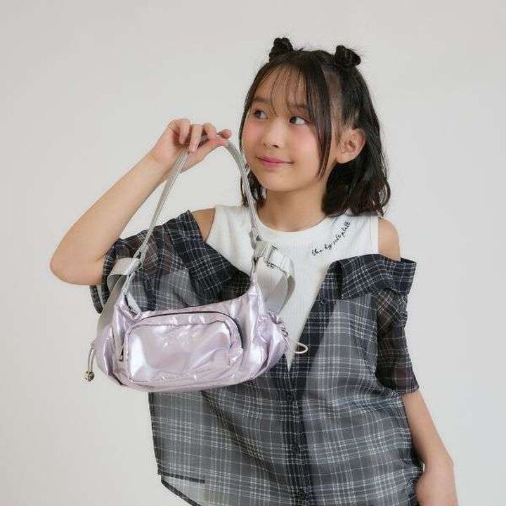 Metallic 2 WAY Shoulder Bag,Lavender, medium image number 18