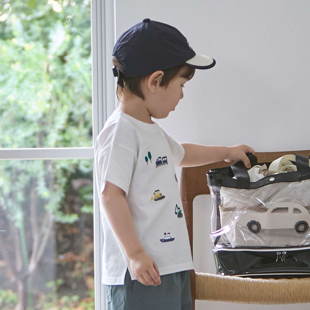 Cool Touch Working Vehicles Embroidered Short Sleeve T-Shirt,Green, large image number 3