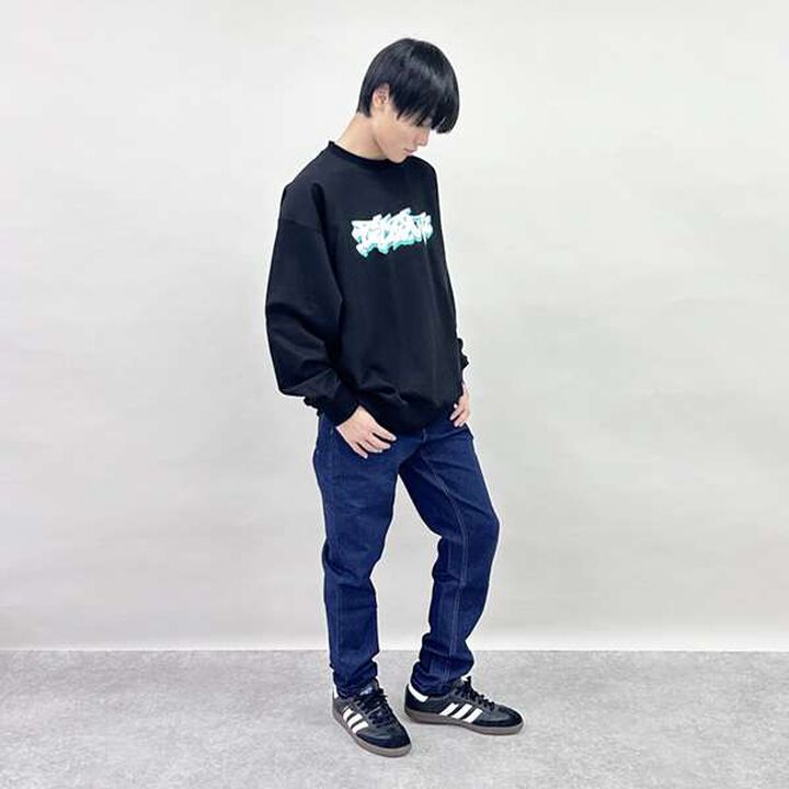 Wool Lined Stretch Denim Slim Pants,Light blue, medium image number 13