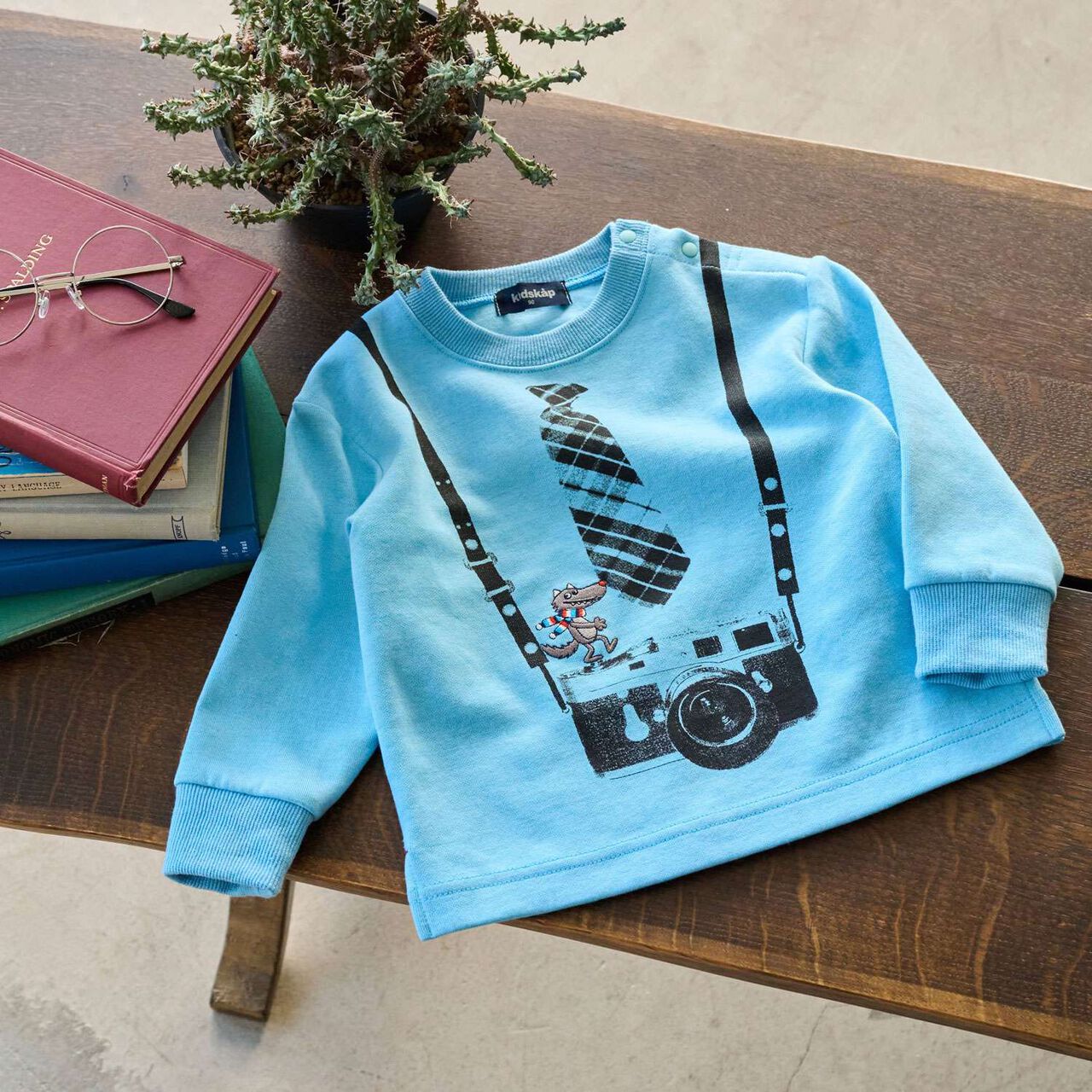 Camera Trompe-l'&oelig;il Sweatshirt,Light gray, large image number 12