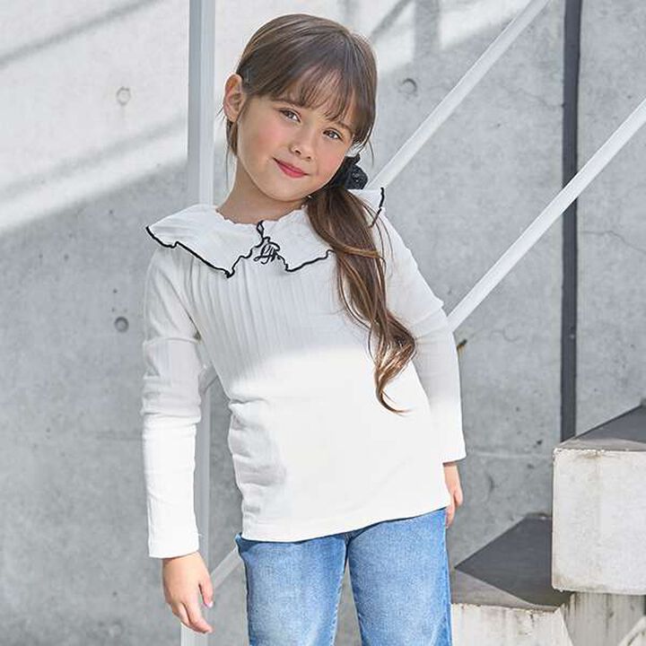 Front and Back Both OK! Collared Long-Sleeve T-Shirt,, medium