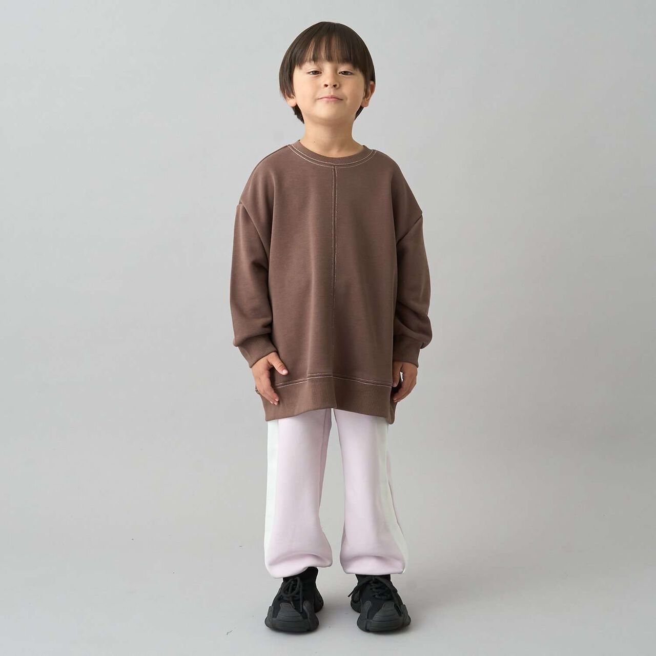 [Daily Standard Wear] [Quick-Dry Absorbent] Loose Fit Side Line Sweatpants,Blue gray, large image number 19