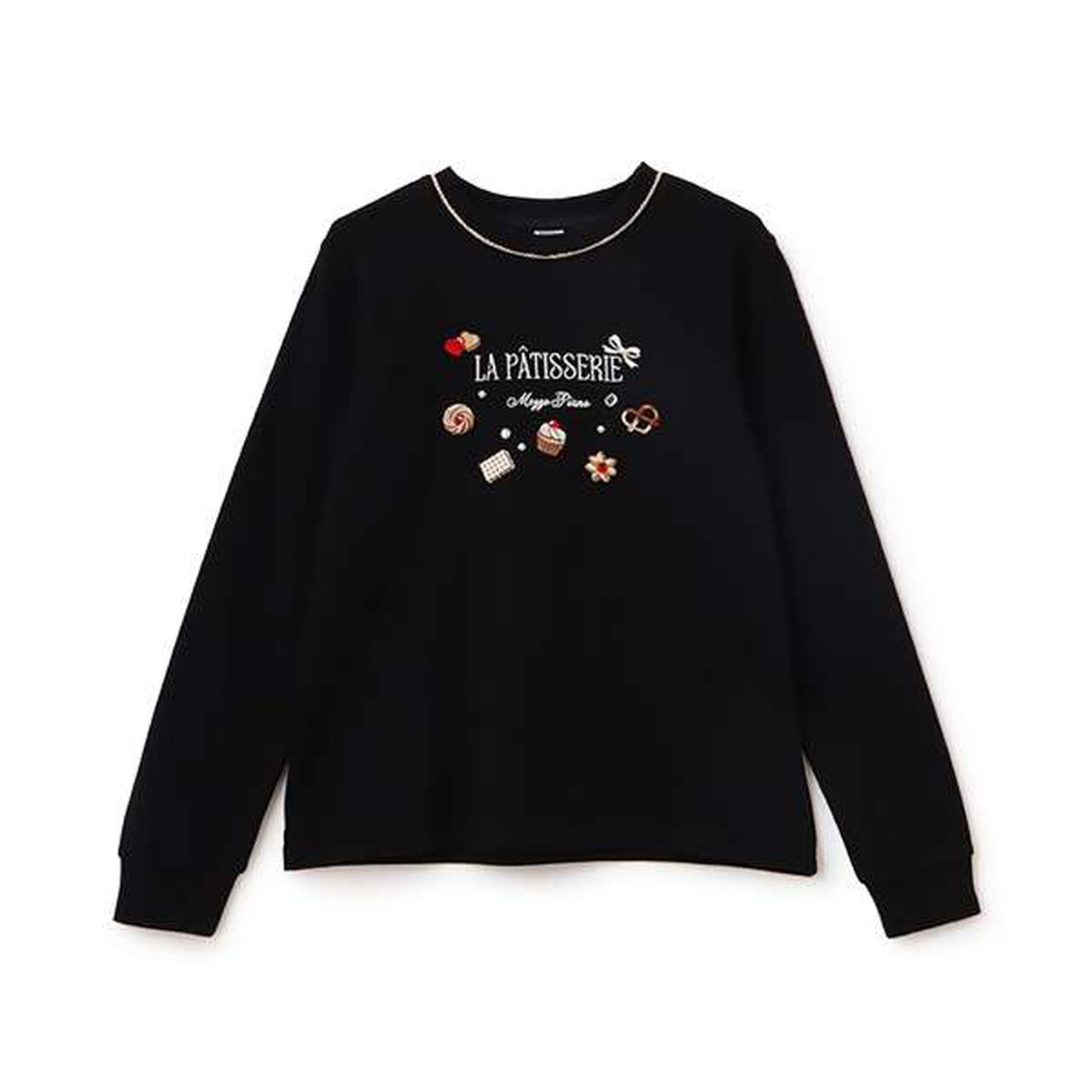 Chocolate Sweets Embroidery Long-Sleeve Shirt,Lavender, large image number 9