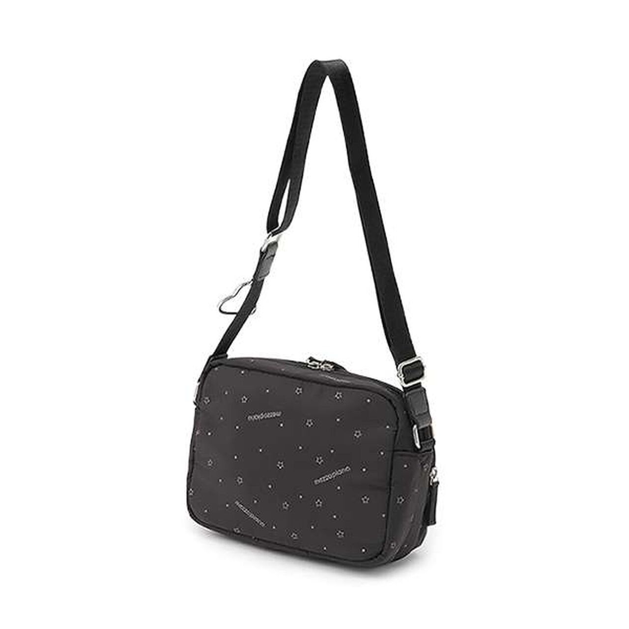 Mini Shoulder Bag with Carabiner,Black, large image number 1