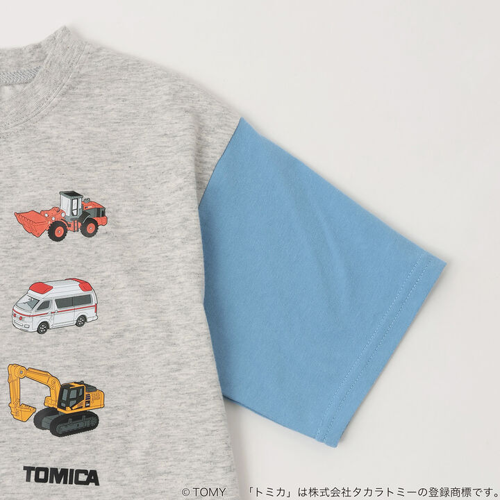 [TOMICA] Stain Resistant Quick-Dry UV Kaiteki Tenjiku Color-Blocked T-Shirt,Pearl white, medium image number 6
