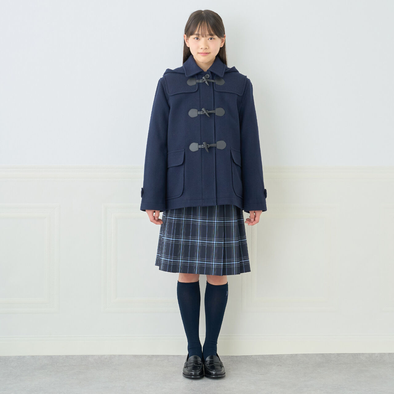 [Lightweight Quilted Lining] Mid-Length Duffle Coat,Navy, large image number 2