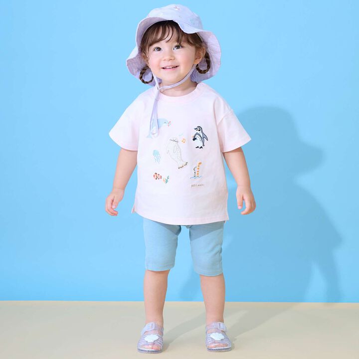 [Cool Touch] Sea Creature Appliqu&eacute; Short Sleeve T-Shirt,Off white, medium image number 4