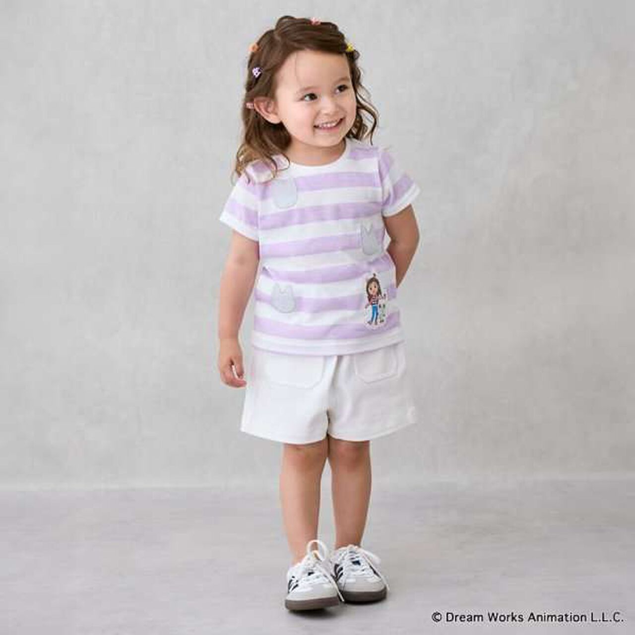 [Gabby] Striped T-Shirt,Black, large image number 2