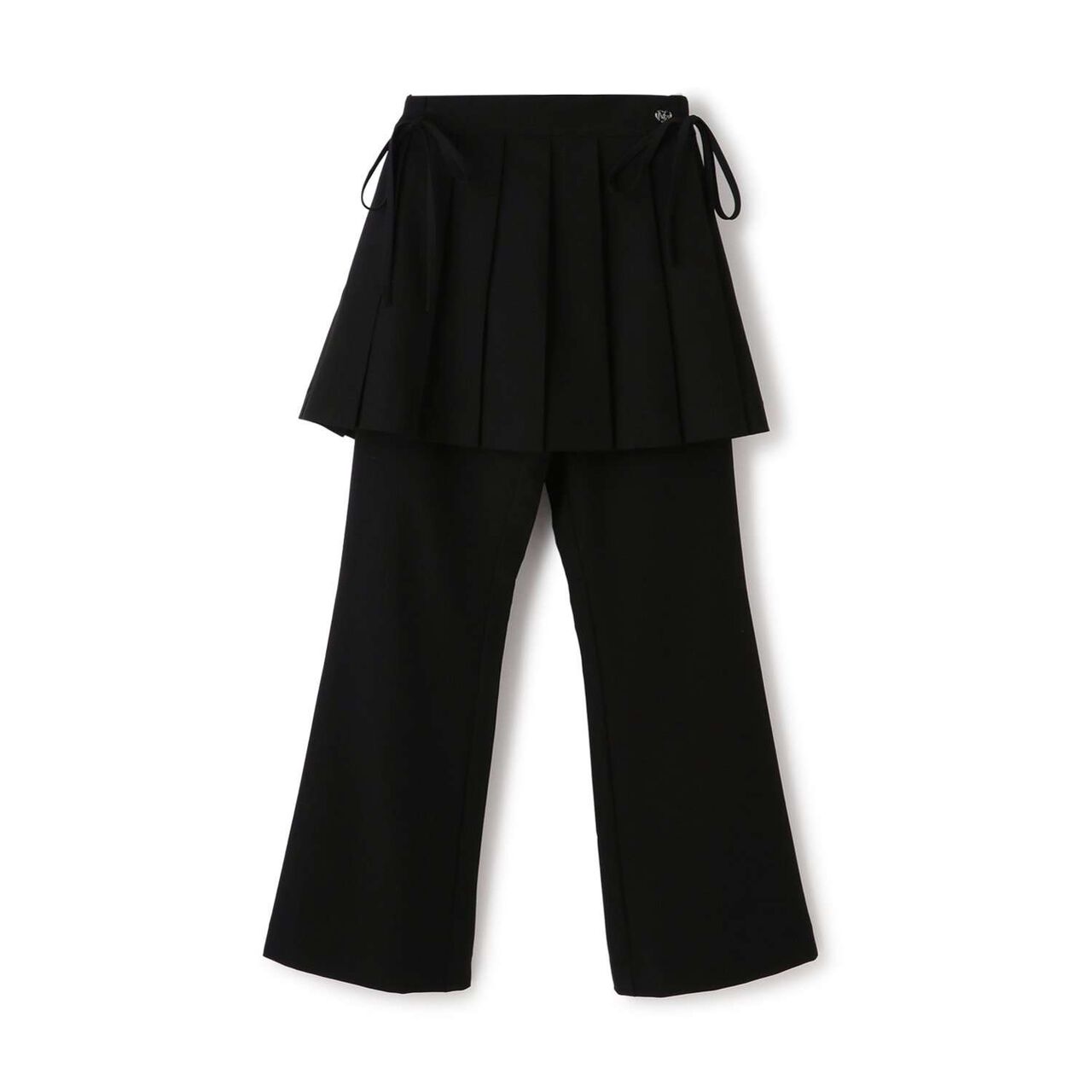 Pleated Skirt & Flared Pants Set,Gray, large image number 16