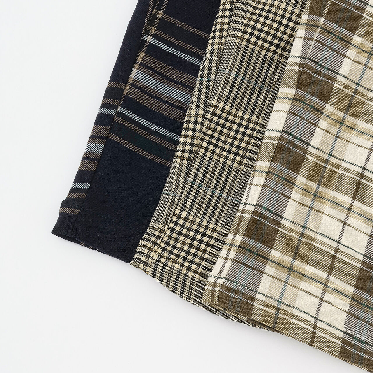 Link Yarn-Dyed Checkered Long Pants,Brown, large image number 7