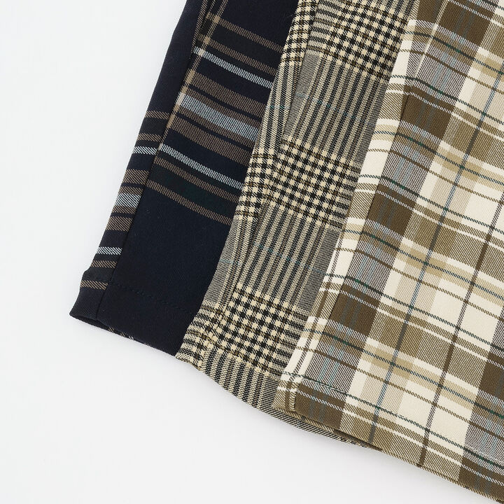 Link Yarn-Dyed Checkered Long Pants,Brown, medium image number 7
