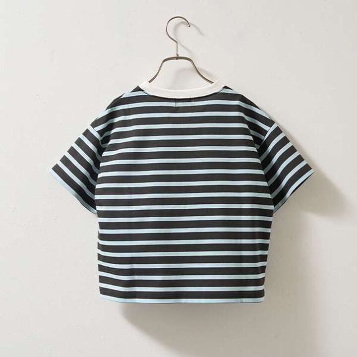 [Kaiteki Tenjiku] Print Stripe Big T-Shirt,Mustard, medium image number 15