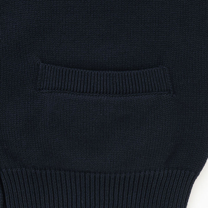 Cotton Knit V-Neck Cardigan,Navy, medium image number 6