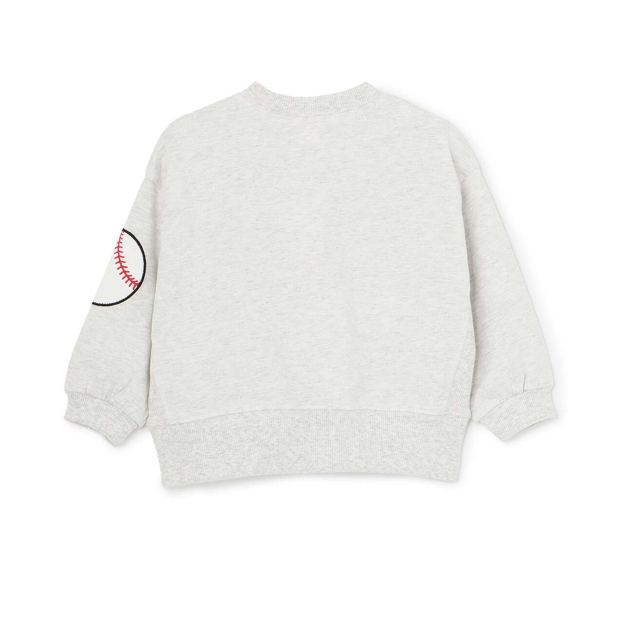 Ball Appliqu&eacute; Long-Sleeve T-Shirt,Smoke white, large image number 7