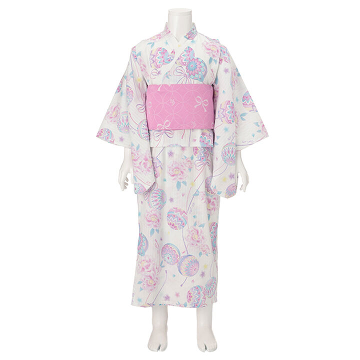 Temari Flower Pattern Yukata,Navy, medium image number 19