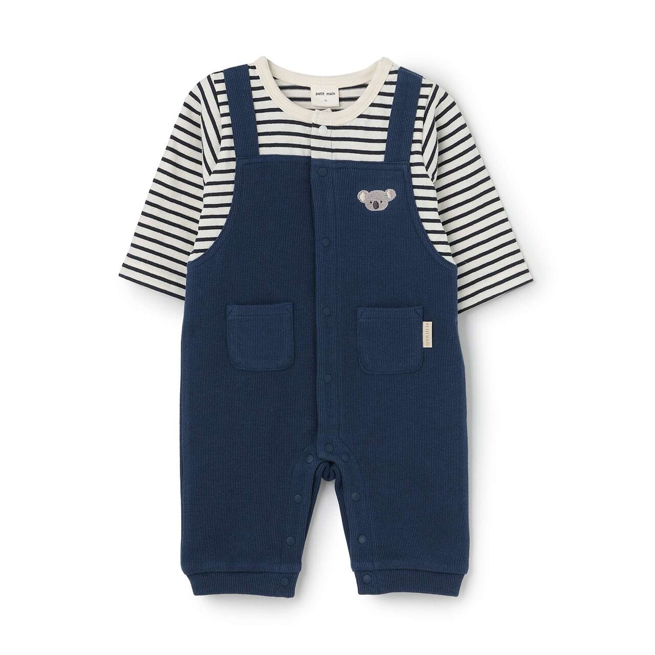 Animal-Style Overall Coverall,Navy, large image number 0