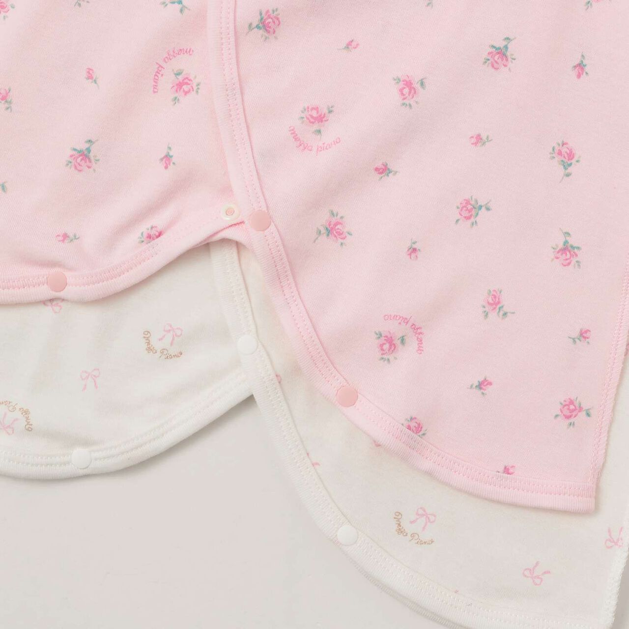 [Web Exclusive] 2-Piece Combination Bodysuit Set,Light pink, large image number 5