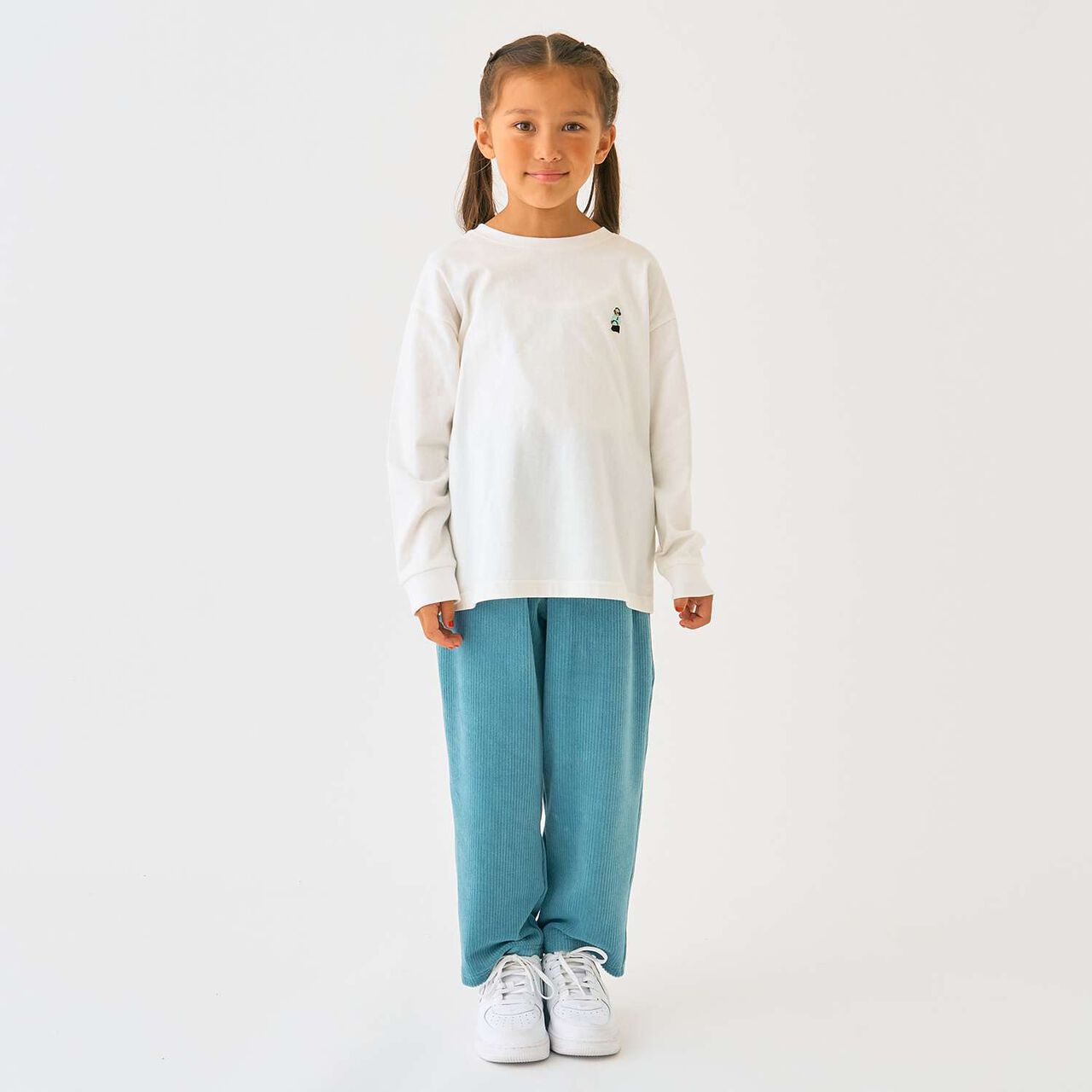 Bear One-Point Long Sleeve T-Shirt,Off white, large image number 11