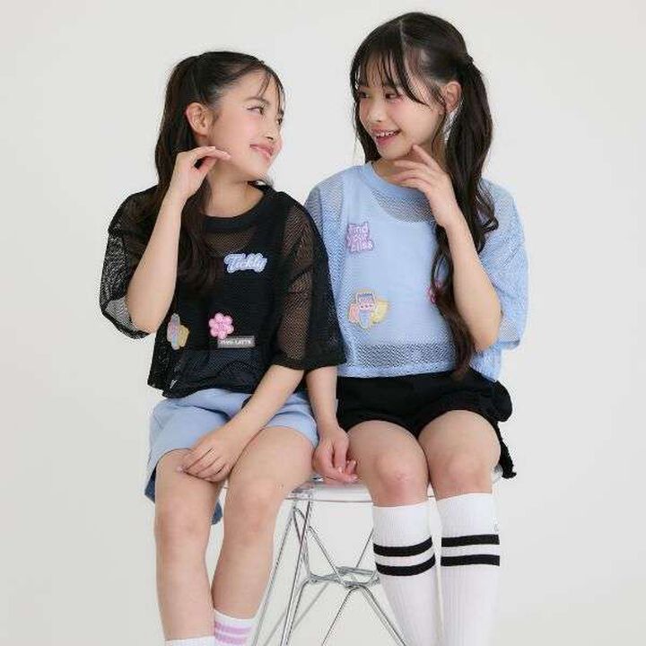 [Cool Touch Inner Only] Patch Mesh Short-Sleeve T-Shirt & Tank Set,Black, medium image number 26