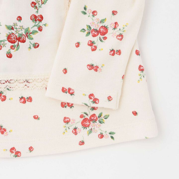 Wild Strawberry Baby Suit [Organic] [Made in Japan],Pearl white, medium image number 6
