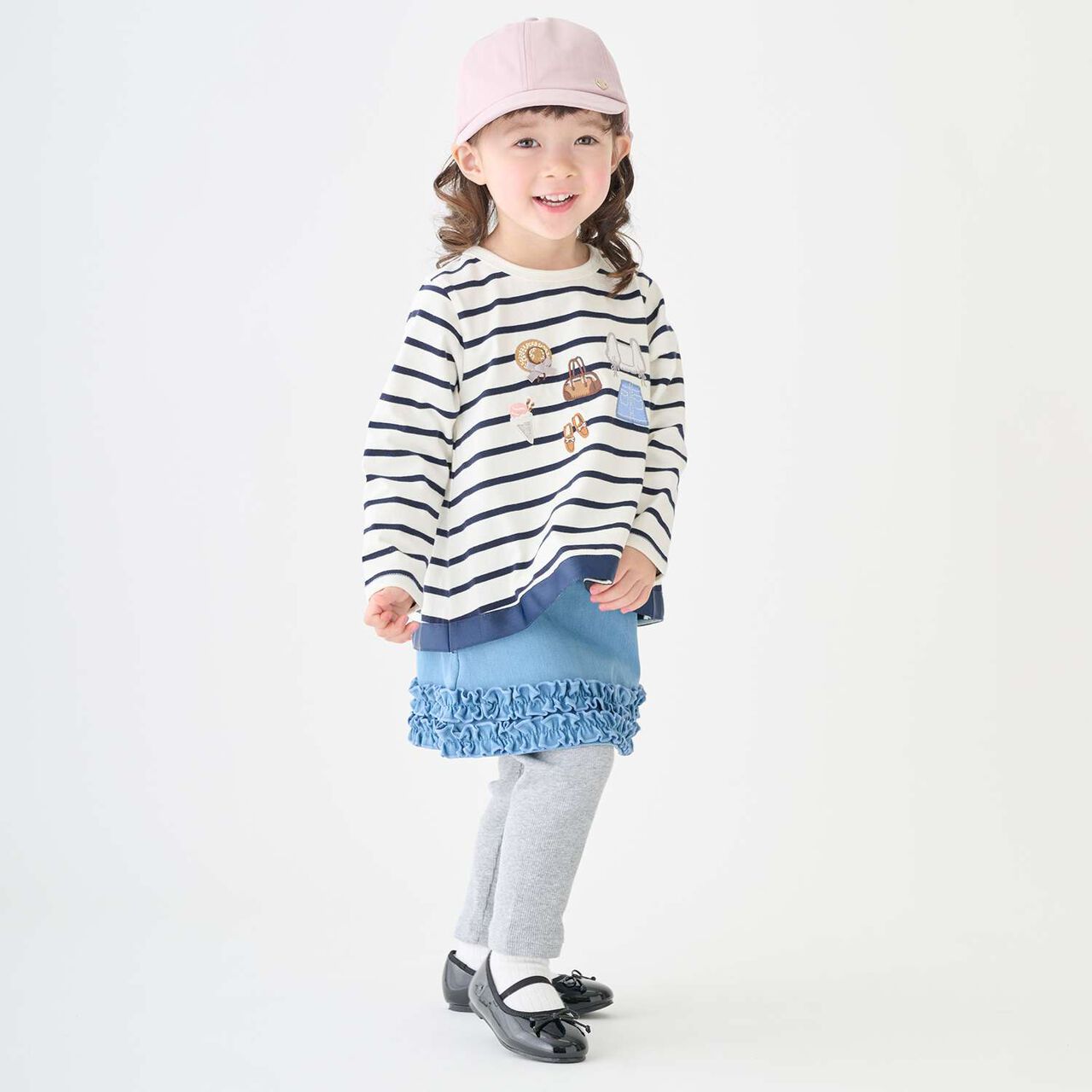 Clothing Motif Long-Sleeve T-Shirt,Navy, large image number 6