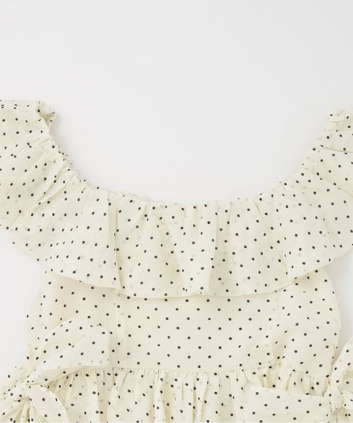 Ribbon Frill Sleeveless Blouse,Ivory, medium image number 7