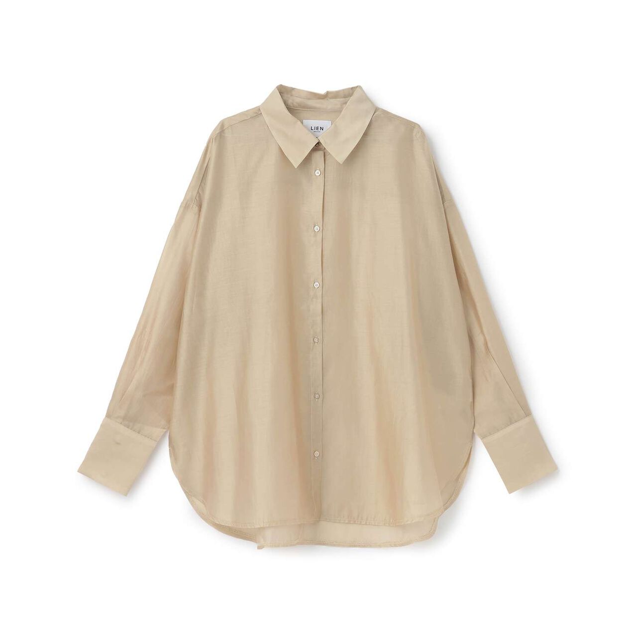 Sheer Shirt,Beige, large image number 0
