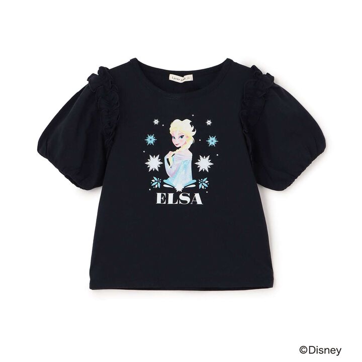 [Disney Frozen] 100% Cotton Sherbet Jersey Puff Sleeve T-Shirt [Kids Girls] UV Cool Touch Shape-Retaining,Lavender, medium image number 2