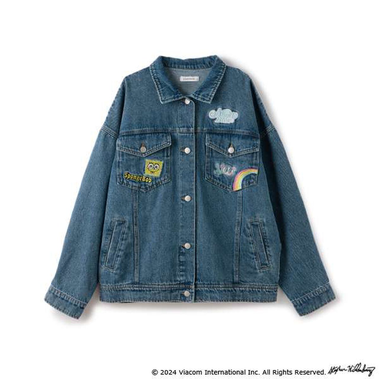 SpongeBob x Angel Blue Denim Jacket,Blue, large image number 9