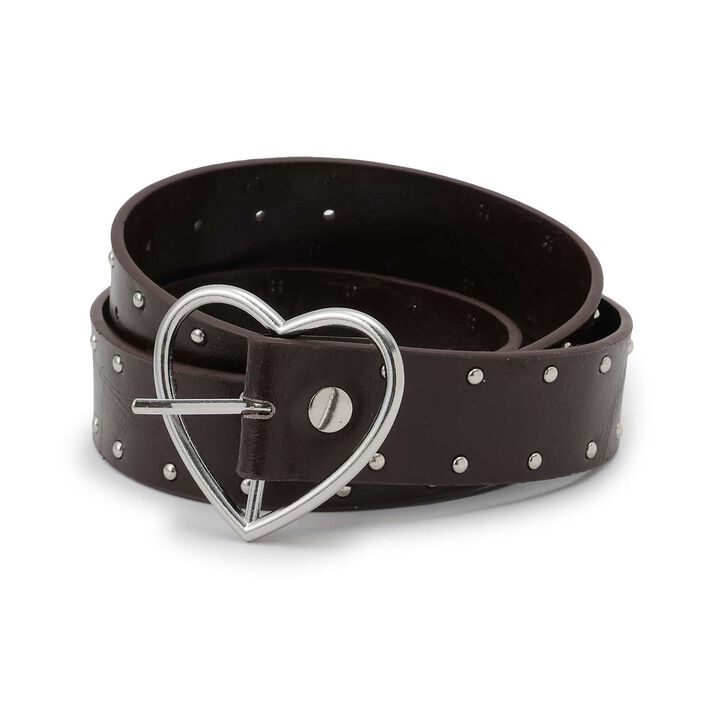 [LTXC] Heart Buckle Studded Belt,, medium