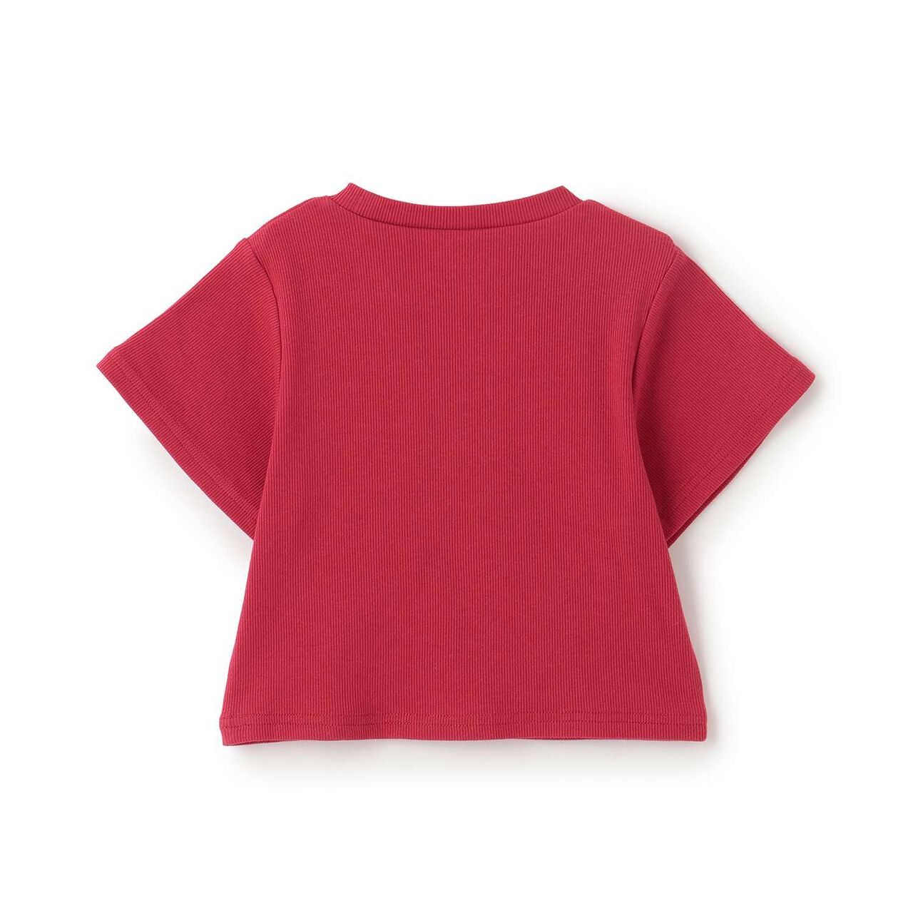 Sleek Plus Quick-Dry Ribbed Short-Sleeve Kids T-Shirt,Red, large image number 20
