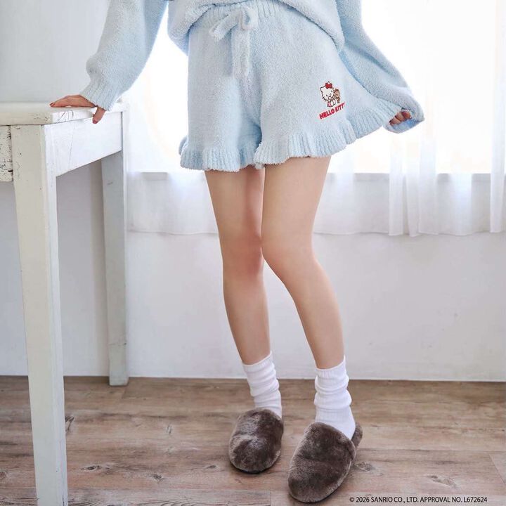 [Sanrio Characters/Hello Kitty] Marshmallow Knit Shorts,Ivory, medium image number 3