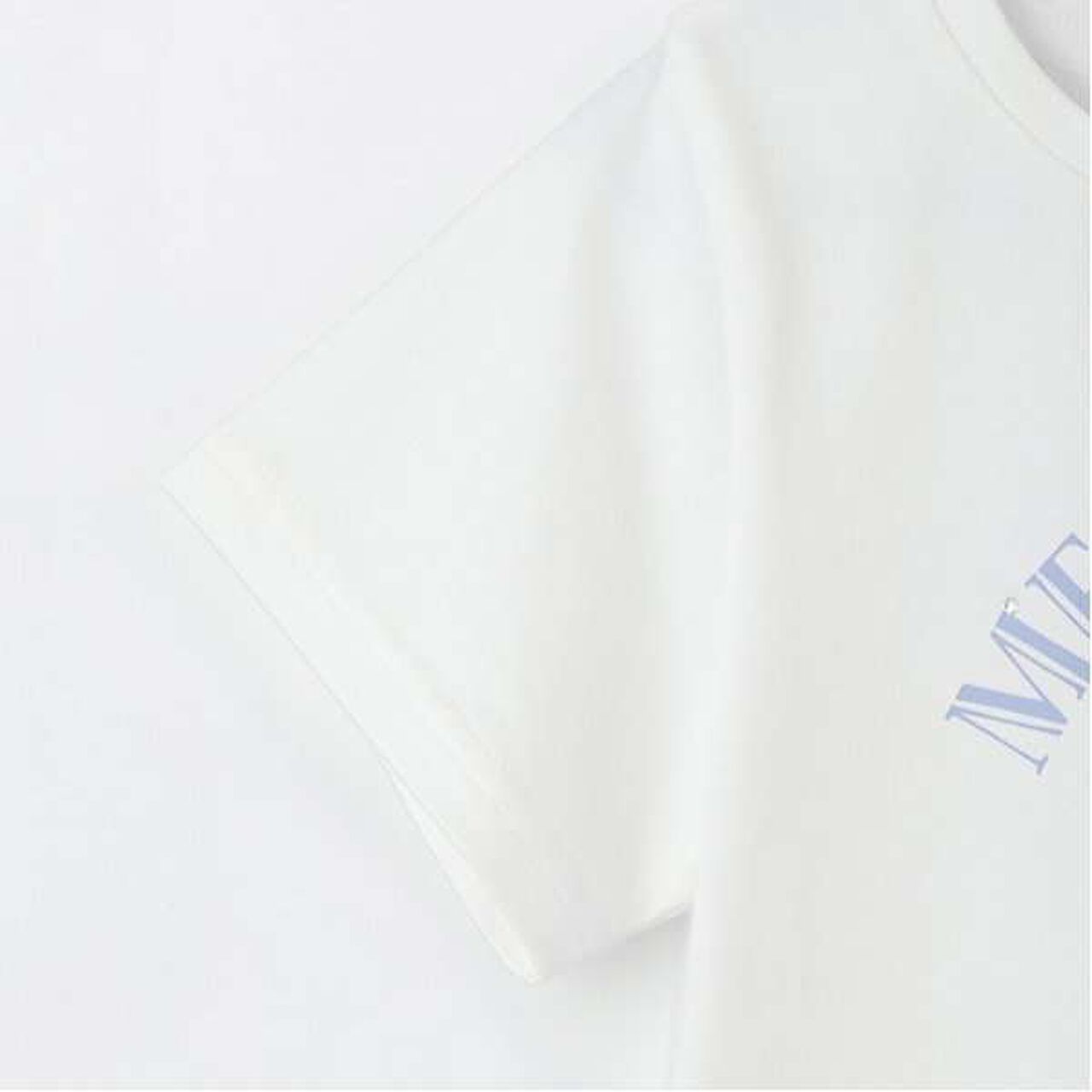 Tulle Tunic Layered Short Sleeve T-Shirt,Sax blue, large image number 8