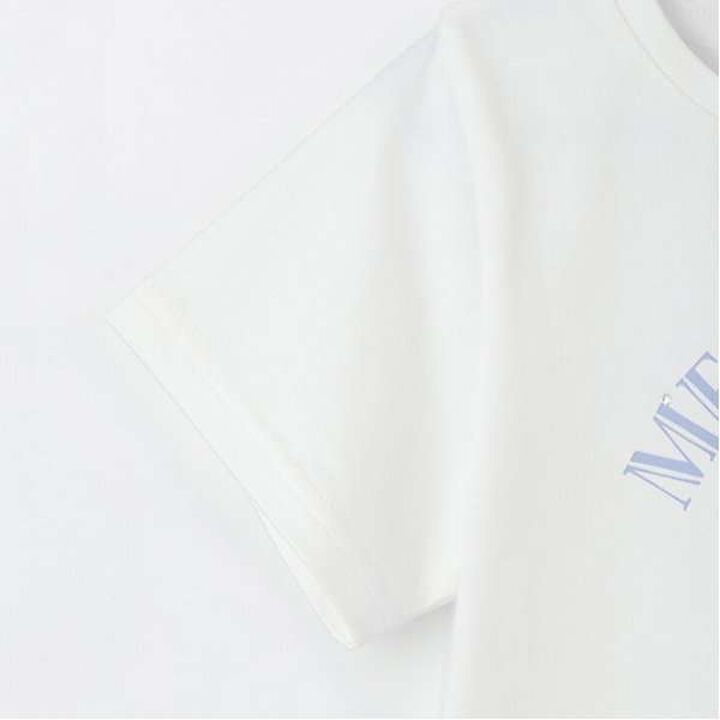 Tulle Tunic Layered Short Sleeve T-Shirt,Sax blue, medium image number 8