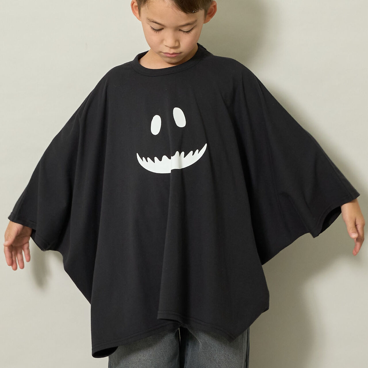 [Halloween] Stain-Resistant, Quick-Dry & UV-Protection Ghost T-Shirt,Ivory, large image number 4