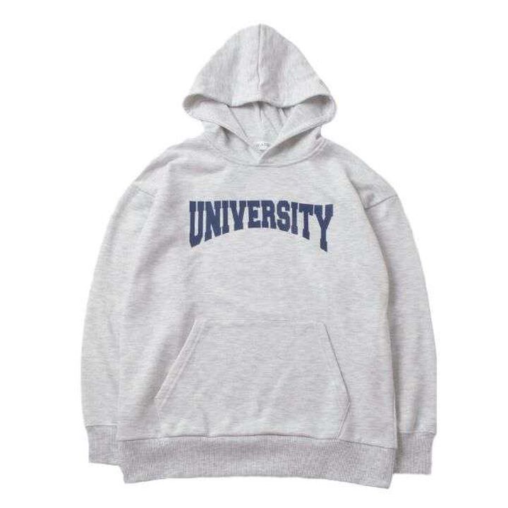 Fleece College Print Parka,Black, medium image number 9