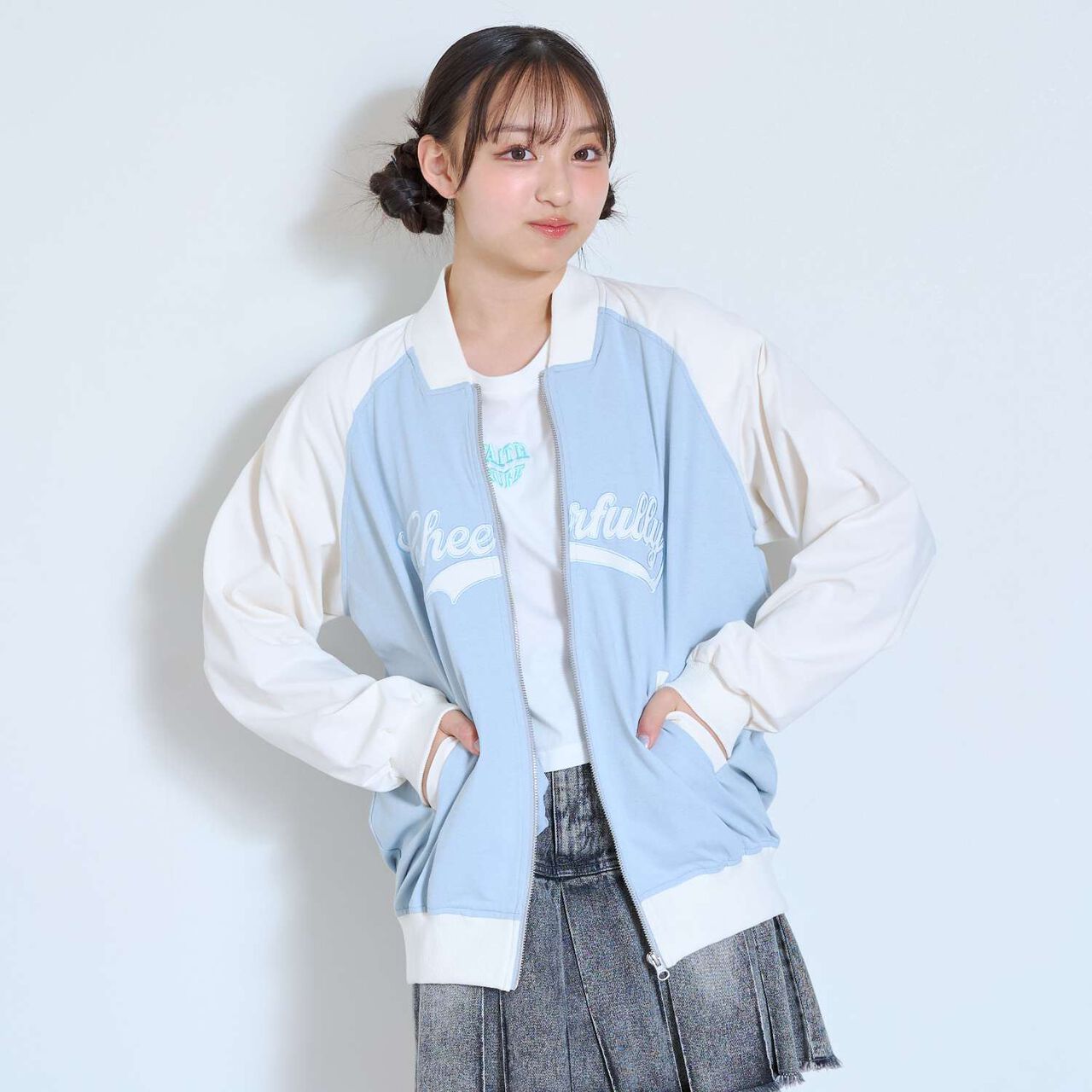 [High-Spec Outerwear] Varsity Jacket,Black, large image number 3