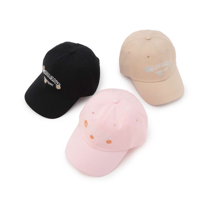 Flower Embroidery Cap,Beige, medium image number 5