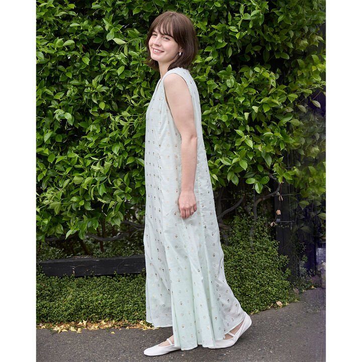 [Link] Foil Print One-Piece Dress,Light pink, medium image number 1