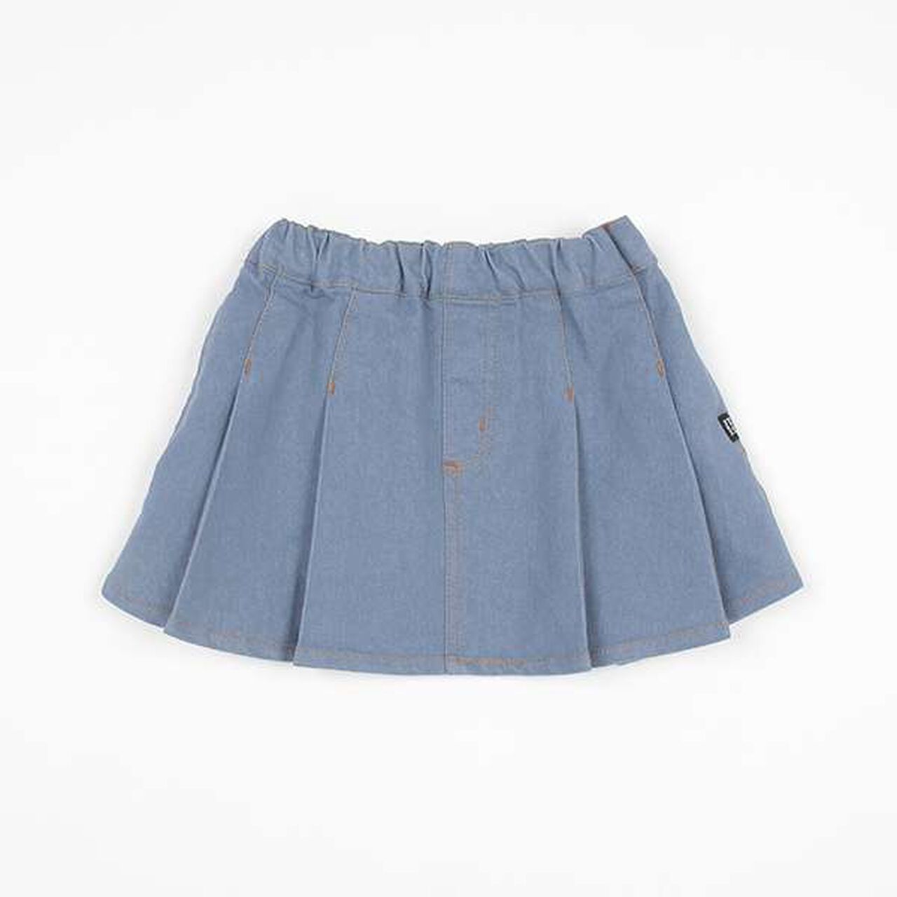 [Link] Non-Fading Denim-Look Skirt (Kids),Blue, large image number 0