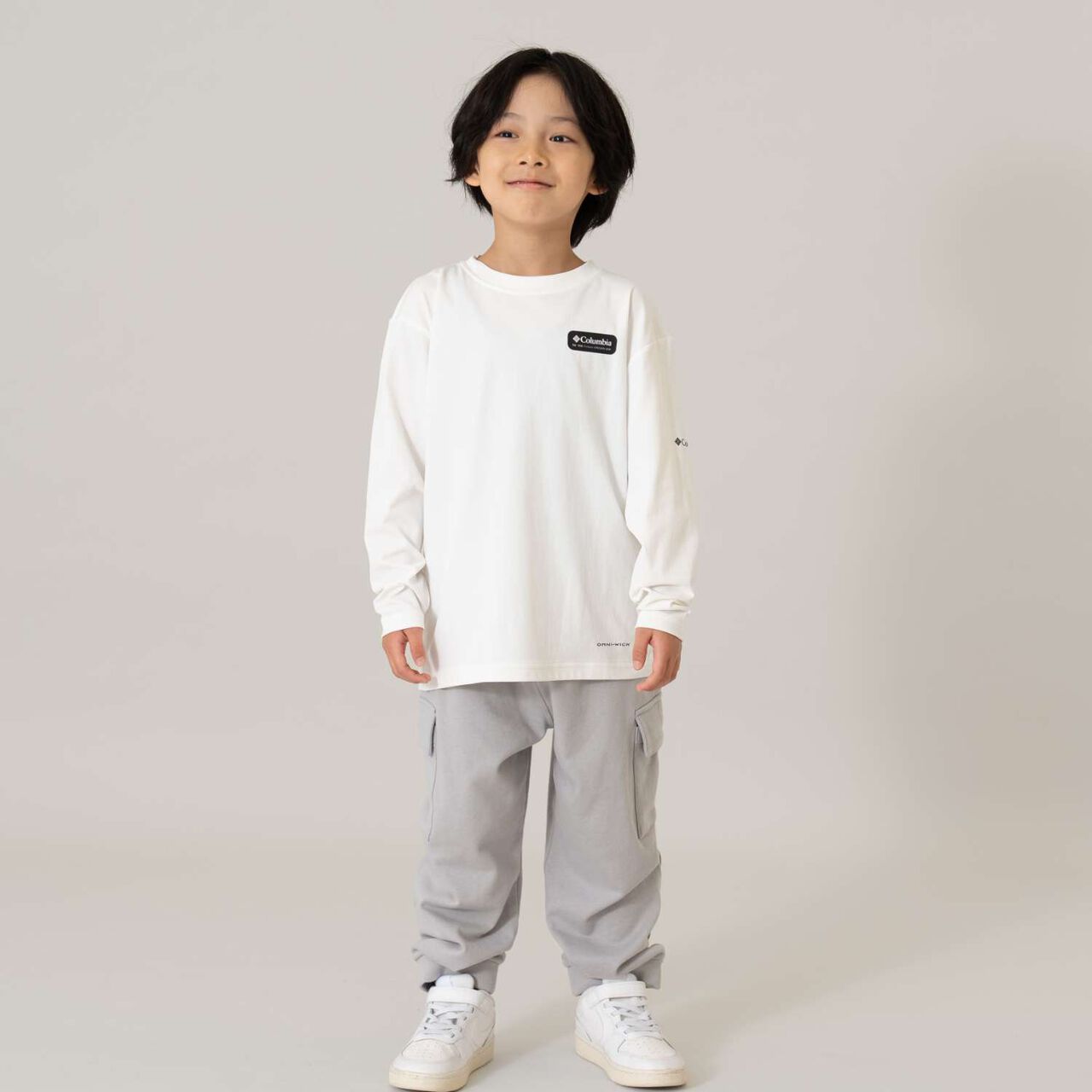 [Columbia] Kids One-Point Logo Long Sleeve T-Shirt,Black, large image number 5