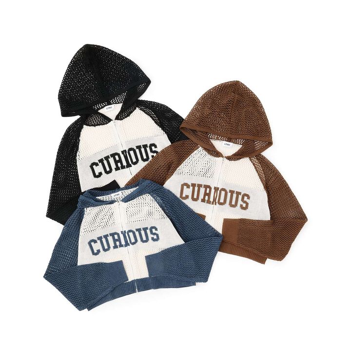 LTXC Washable Mesh Knit Zip Parka,Brown, medium image number 6