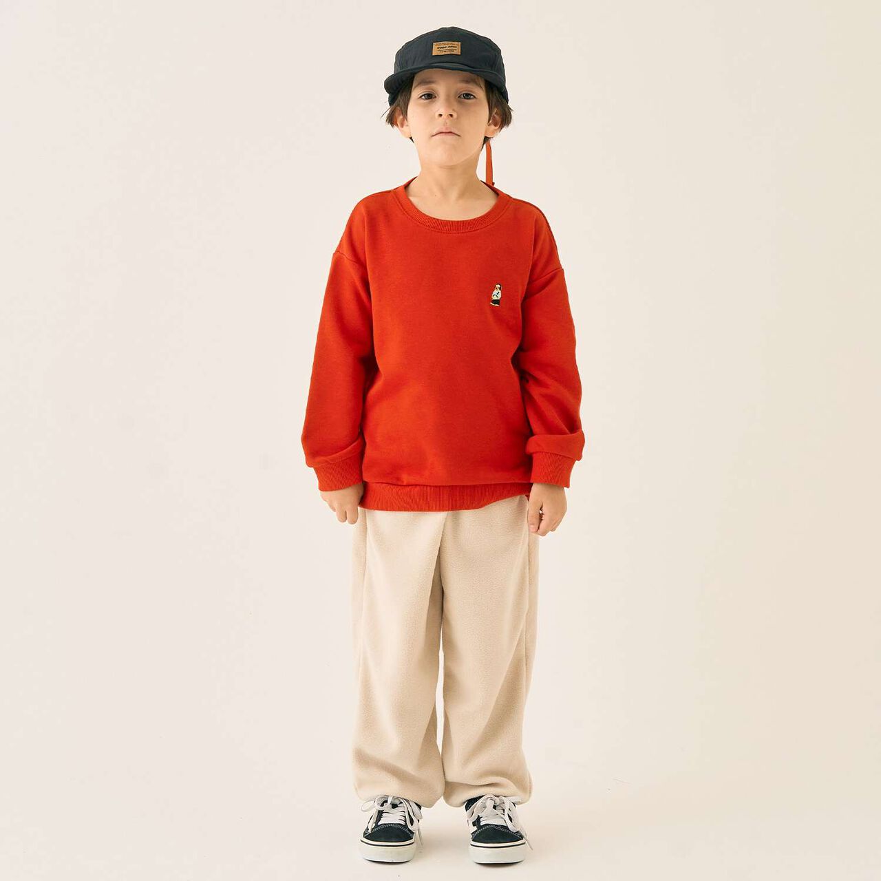 Bear Embroidery Fleece Sweatshirt,Blue, large image number 19