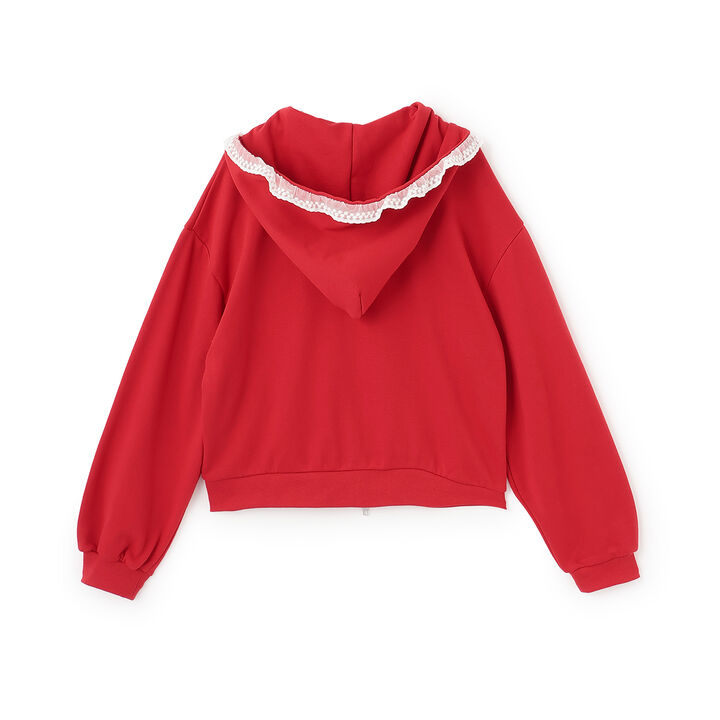 Lace Point Hoodie,Medium gray, medium image number 6