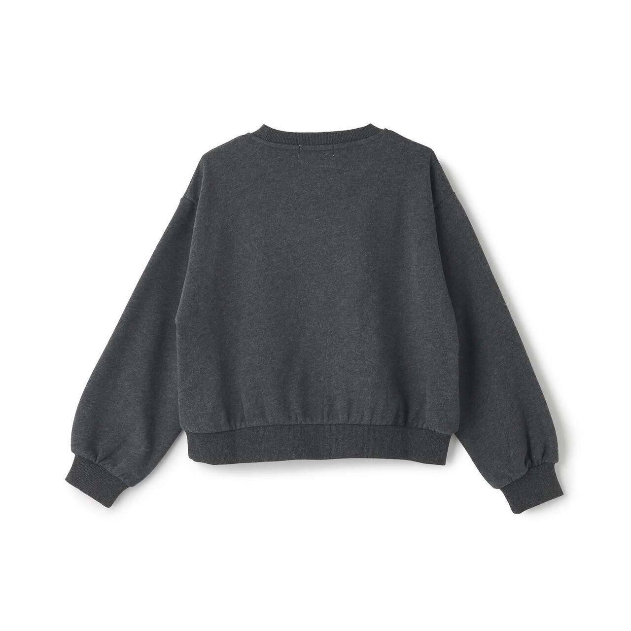 Sparkling Ribbon & Logo Sweatshirt,Charcoal gray, large image number 4