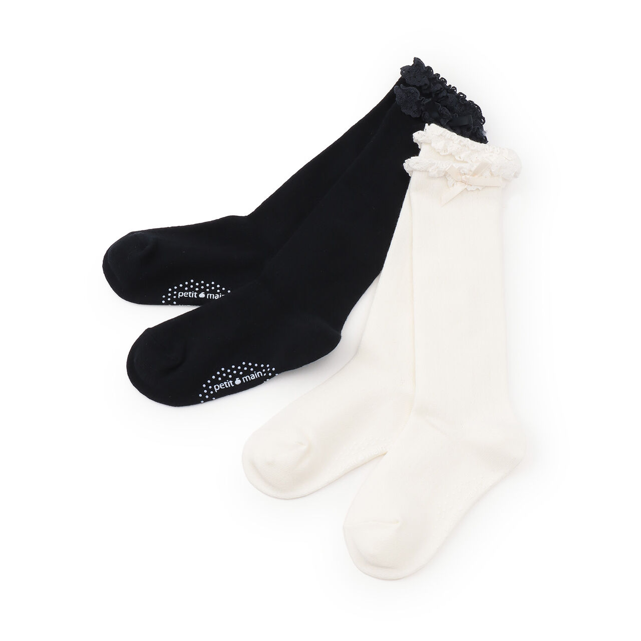 Knee-High Socks with Ribbon,Navy, large image number 4