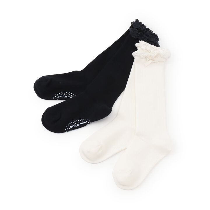 Knee-High Socks with Ribbon,Navy, medium image number 4